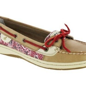Sperry Flats in Red Paisley